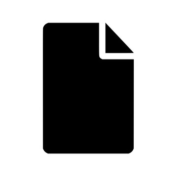 Attach document icon flat outline in black