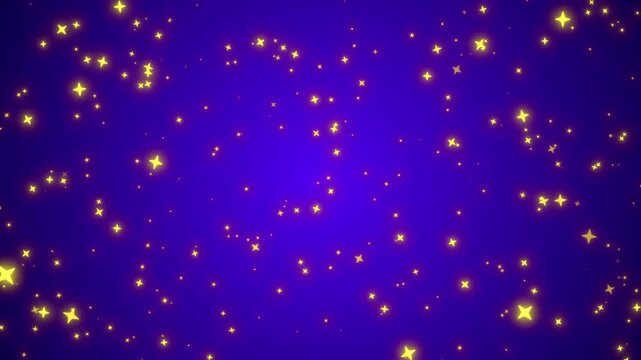Sparkling glowing stars isolated on green background. 4K Keylight Animation.