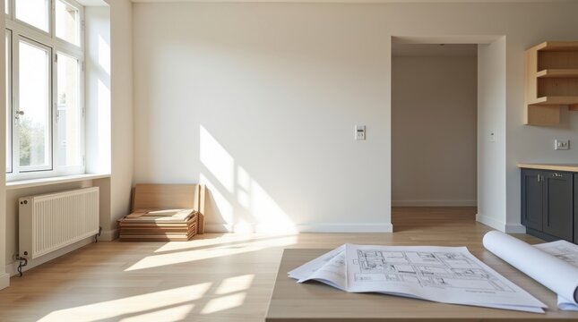 Propiedad residencial que se est&aacute; preparando para una remodelaci&oacute;n completa del interior