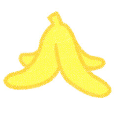 Yellow banana peel © Thoopie
