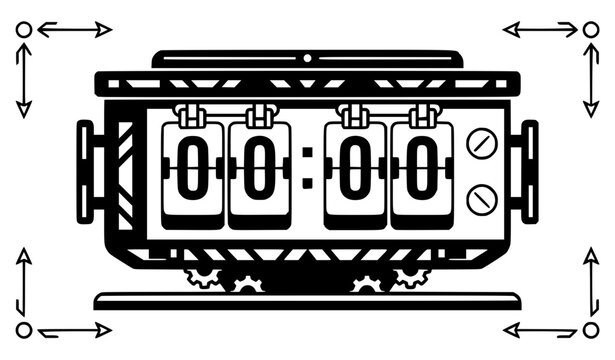 Retro flip clock countdown days remaining promotional banner vector design