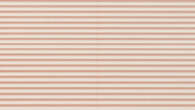 Fanfold pleat line abstract background with tiny hinge dots and muted coral flax spacing