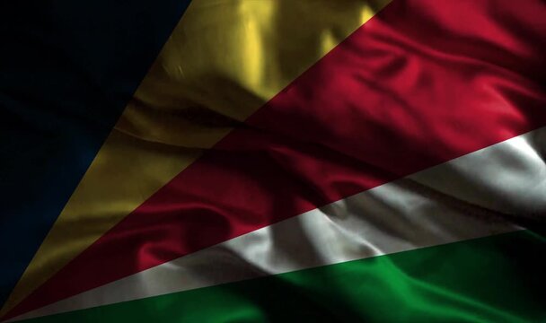 Seychelles Flag Waving Realistic video 4K