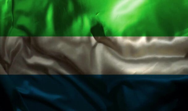 Sierra leone FLag Waving Realistic video 4K