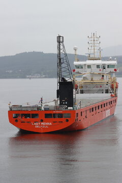 Lady Menna (IMO 9904340, MMSI 245266000), a general cargo ship built in 2022, arriving at the Port of Greenock, Scotland
