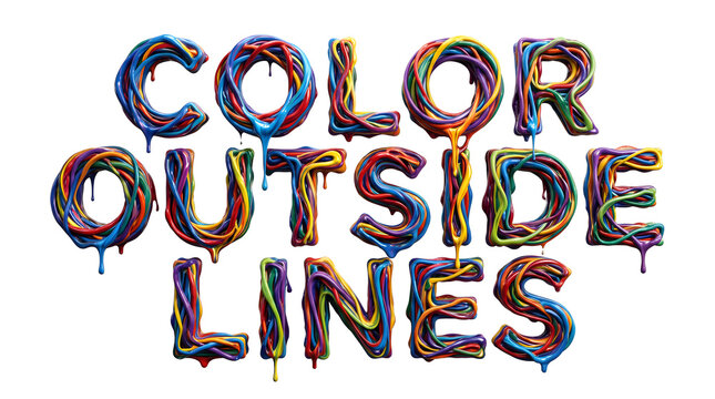 Color Outside Lines 3D Paint Text