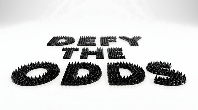 Defy The Odds Ferrofluid Spikes Typography