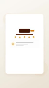 Minimalist User Interface Design With Customer Review Animation