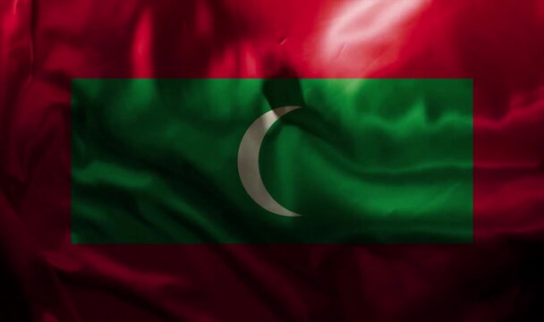 Maldives FLag Waving Realistic video 4K