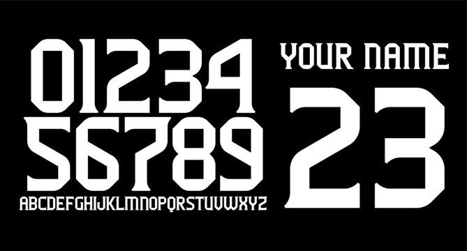 COOL AWESOME NUMBERSET FOR YOUR JERSEY	