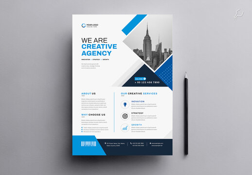 Modern Creative Agency Corporate Business Flyer Template