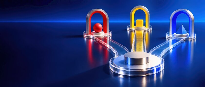 Equal Digital Choice Paths Illustration