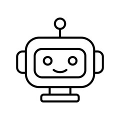 Naklejka premium Bot icon, black glyph vector symbol for web and app interface design