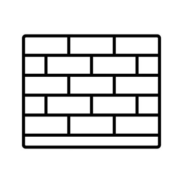 Brickwall icon, black glyph vector symbol for web and app interface design