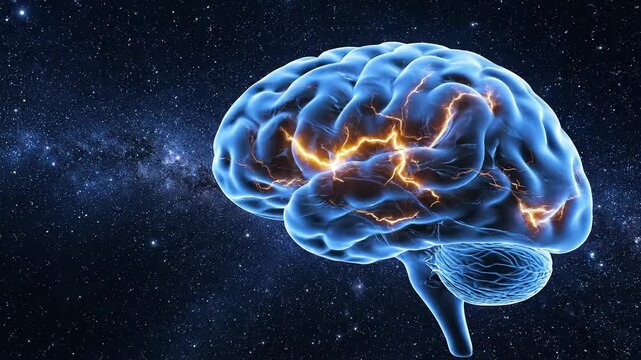 Brain activity concept illustrating cognitive function and neurological processes