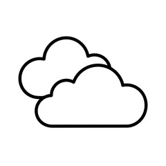 Fototapeta premium Clouds icon, black glyph vector symbol for web and app interface design