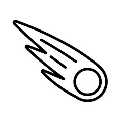 Comet icon, black glyph vector symbol for web and app interface design © Warpiya