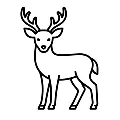 Obraz premium Deer icon, black glyph vector symbol for web and app interface design