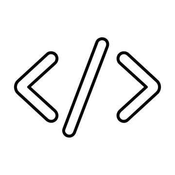 Display code icon, black glyph vector symbol for web and app interface design