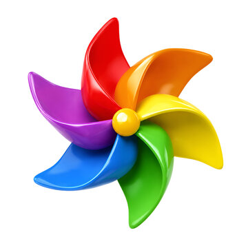 pinwheel toy isolated on white