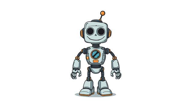 Cute Robot and Artificial Intelligence Character Collection &ndash; Cartoon Technology Mascot Set - Collection of cute cartoon robot and artificial intelligence characters in various poses and designs.