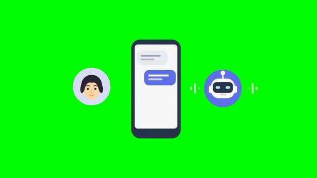 AI Chatbot Conversation on Smartphone Screen