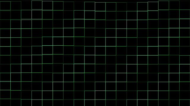 High-definition 1920x1080 15-second seamless abstract visual background featuring 3d wireframe matrix terrain drift with a vivid emeraldmatrix color aesthetic. Ideal for VJ loops, video editing