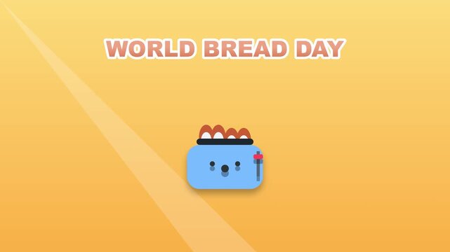 Toaster with Toast Bread Slices for World Bread Day Illustration