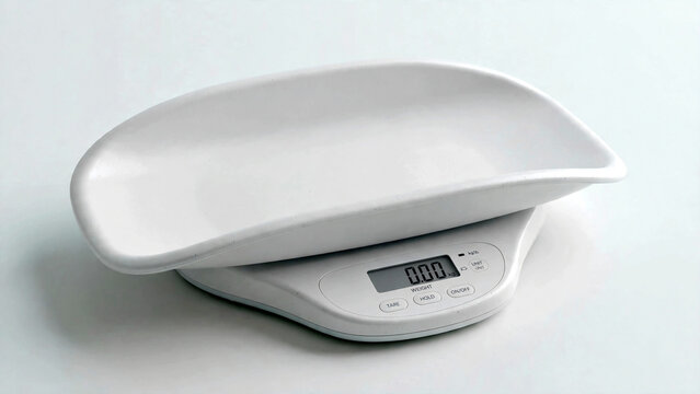 Digital kitchen scale measuring zero weight