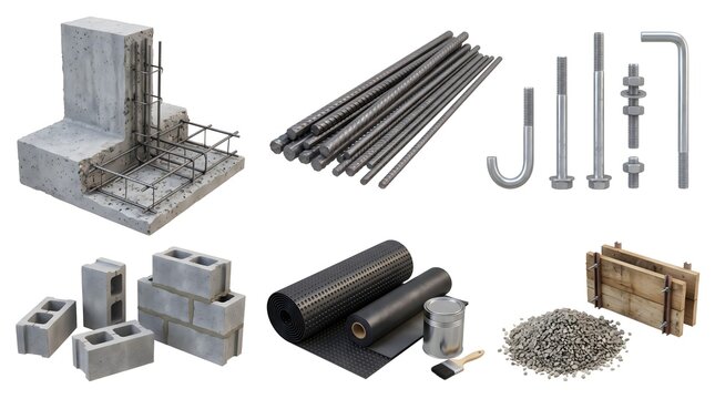 Modern Residential House Foundation Parts and Structural Components