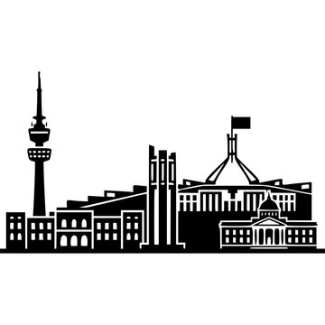 Canberra Australia Capital City Skyline