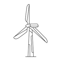 Wind turbine generating renewable energy in clear sky © mdminhajtalukdar
