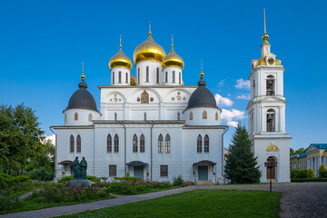 Assumption Cathedral and bell tower on the territory of the Dmitrov Kremlin. Moscow region, Russia © Anna