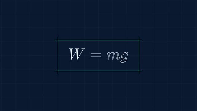 Weight Force Physics Formula Mass and Gravity