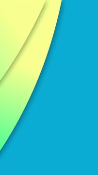 Animation of gradient green to yellow waves moving on blue background