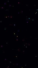 Abstract constellation network illustration with colorful nodes and connecting light lines © Abdulla