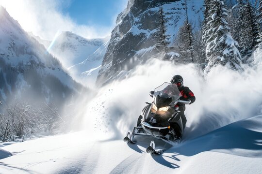 Snow mobile snowmobile outdoors winter.
