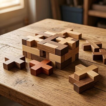 Wooden Geometric Puzzle
