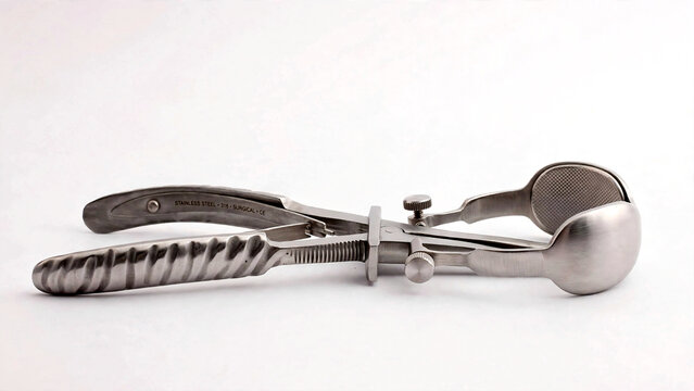 Surgical stainless steel tissue forceps with ratchet lock