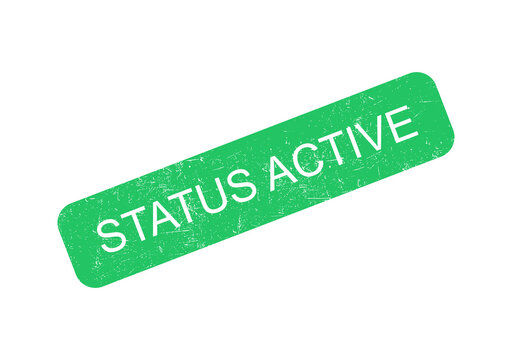 Green status active badge with white text