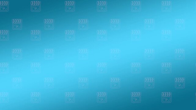 Abstract Blue Background with Movie Clapperboard Cinema Pattern Video Loop