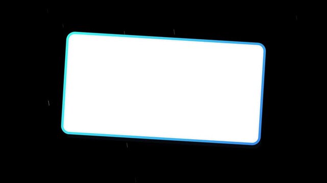Generic glowing rectangular frame conceptual motion graphic