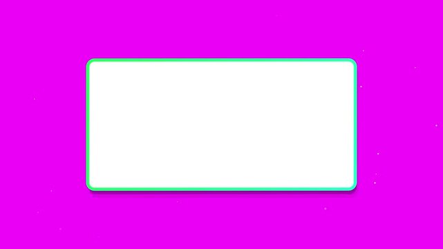Generic rectangular frame with hand drawn doodle border animation