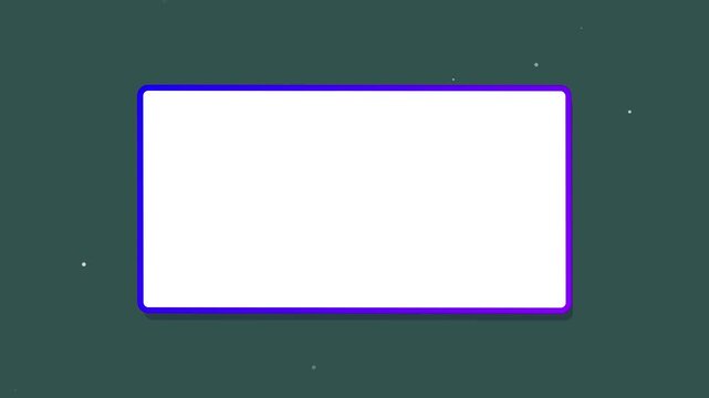 Glowing abstract frame with doodle style outline on dark background