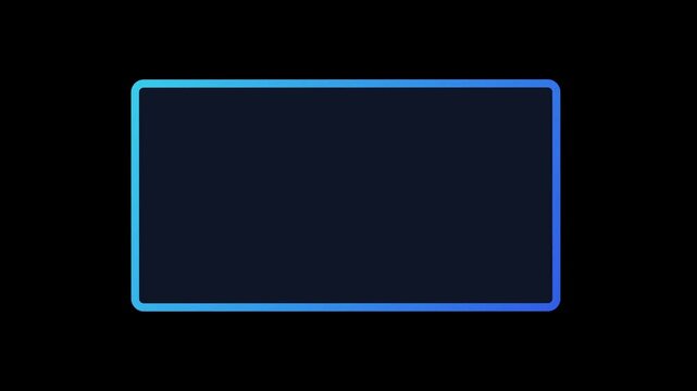 Generic abstract glowing blue frame conceptual motion graphic