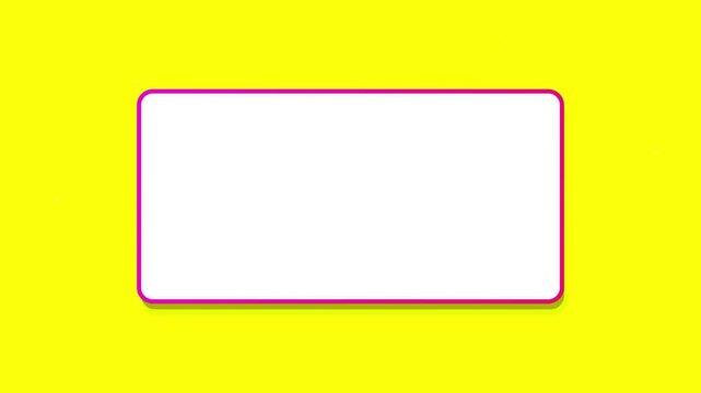 Generic rectangular frame with pink border on yellow background