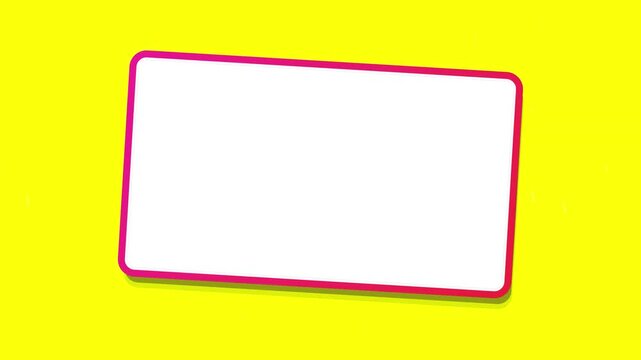 Hand drawn rectangular frame on yellow background
