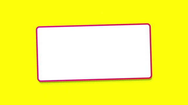 Generic rectangular frame with hand drawn red border animation
