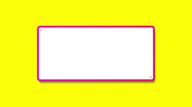 Generic rectangular frame with hand drawn style animation
