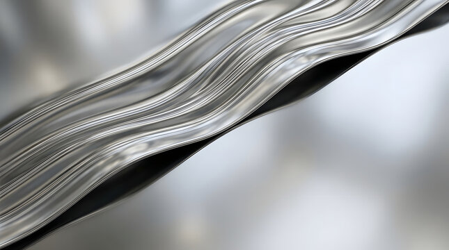 Macro close up view of a textured damascus steel blade showing intricate wavy metal patterns and layers